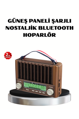 Solar Hoparlör Bluetooth FM AM SW Radyo Çok Fonksiyonlu Şarjlı
