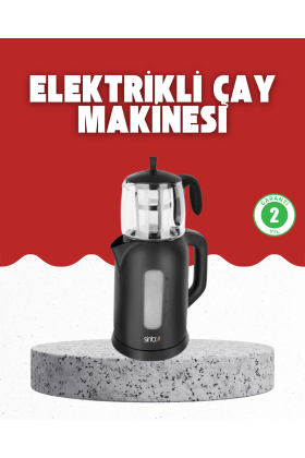 Sıcak Tutma Özellikli 2’si 1 Arada Çay Makinesi ve Su Isıtıcı