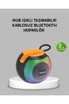 Bluetooth 5.0 Hoparlör – RGB Işıklı Güçlü Bas ve 360° Surround Ses