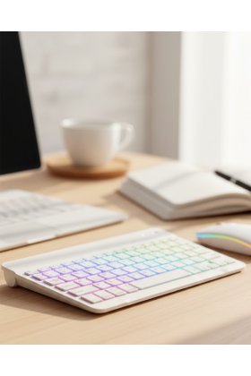 Çoklu Cihaz Uyumlu Kablosuz Klavye Mouse Seti Aydınlatmalı