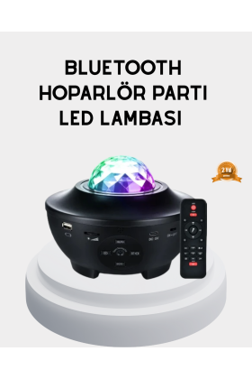 LED Yıldızlı Projektör Galaxy Modlu Renk ve Parlaklık Ayarlı Gece Lambası