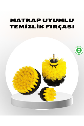 3’lü Matkap Ucu Fırça Seti – Derinlemesine Temizlik Tüm Yüzeylerle Uyumlu