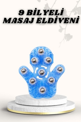 9 Bilyeli Masaj Eldiveni Giyilebilir Plastik Vücut Sıkılaştırıcı