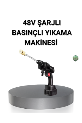 Kablosuz Basınçlı Yıkama Makinesi – 48V Güçlü Motor 2 Pil ve Köpük Hazneli