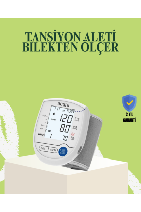 Bilekten Dijital Tansiyon Aleti Hem Pilli Hem Şarjlı Hafızalı