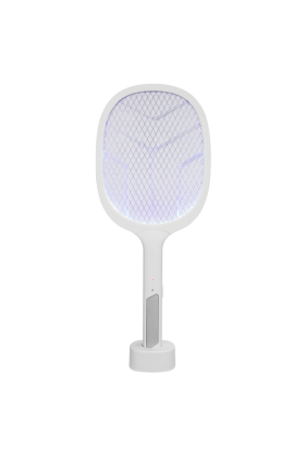 ASONIC AS-A25 Beyaz-Gri 3000V Raket Tipi UV Mor Işıklı 1200mAh Bataryalı Şarj Edilebilir Sinek Öldürücü(1923)