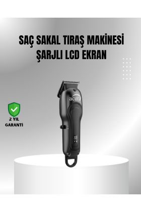 7000 RPM Güçlü Motorlu LCD Göstergeli Şarjlı Tıraş Makinesi