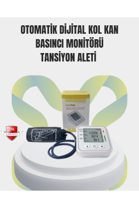 2 Kullanıcı Hafızalı USB Uyumlu Tansiyon Ölçer