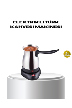 Paslanmaz Çelik Elektrikli Cezve 800W 6 Fincan Kapasiteli