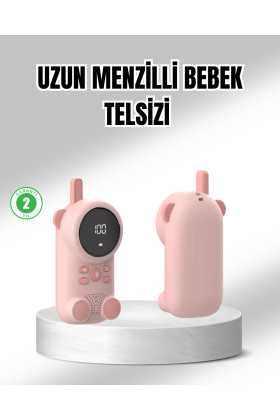 Uzun Menzilli Bebek Telsizi 1-3 Km Çekim 22 Kanal LCD Ekran VOX Şarjlı