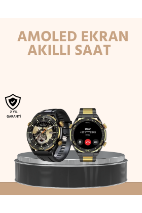 Amoled Ekran Akıllı Saat Uyku Nabız Adım Ölçer Su Geçirmez