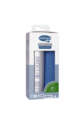 ADDISON 300871 Ekran Temizleyici Sprey 250ml. Microfiber Bez ile Birlikte(1923)
