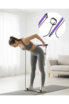 Pilates Bar Direnç Aleti Duruş Geliştirici ve Kas Güçlendirici