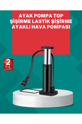 Manuel Ayak Pompası Extra Güçlü Lastik Şişirme Pompası
