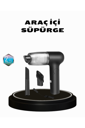 Taşınabilir Vakumlu Araç Süpürgesi – Katlanabilir Sap Yıkanabilir Filtre 120W Motor