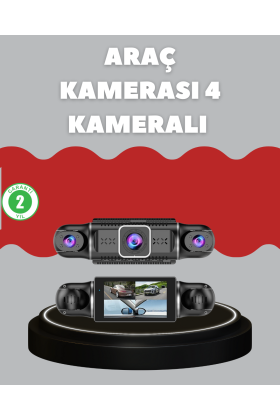 4 Kameralı Araç Kayıt Cihazı Full HD Park İzleme Gece Görüş