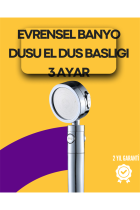 Sağlam Metal Hortum Bağlantılı 360° Hareketli Duş Başlığı