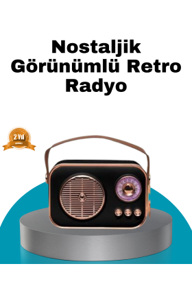 Retro Tarz Kablosuz Radyo – Bluetooth USB ve TF Kart Girişli