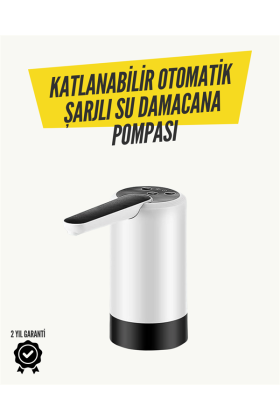 Katlanabilir Şarjlı Damacana Su Pompası Pratik Kullanım
