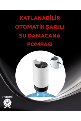 Otomatik Şarjlı Damacana Pompası Ev Ofis Kamp Kullanım