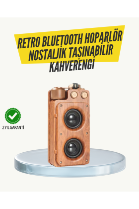Klasik Görünümlü Bluetooth Hoparlör 360 Derece Stereo ve FM Radyo