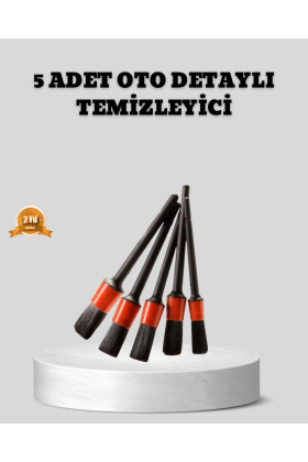 Araç Detay Temizlik Fırçası 5’li Set Çizmeyen Kıl Çok Yönlü Kullanım