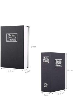 Büyük Boy Anahtarlı Kitap Görünümlü Gizli Kasa Çelik Kasa Altın Kasası