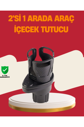 Otomobil Bardak Tutucu İkisi Bir Arada 360° Dönebilen Geniş Kapasiteli