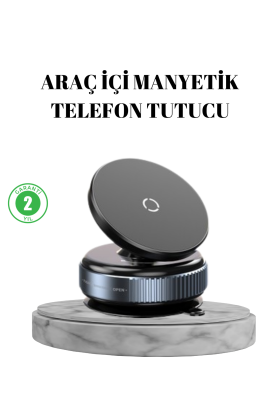 Vakumlu Vantuzlu Mıknatıslı Telefon Tutucu 360 Derece Döner