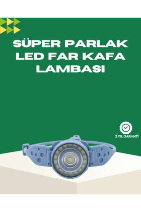 LED Kafa Lambası Kamp Yürüyüş ve Gece Kullanımı İçin