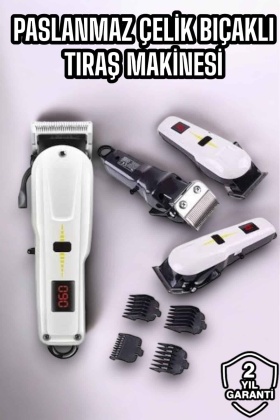 Yeni Nesil Tıraş Makinesi Uzun Şarjlı Paslanmaz Çelik Bıçaklı