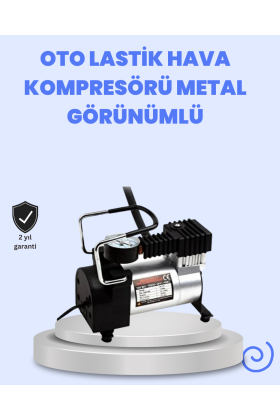 DC 12V Metal Hava Kompresörü Araç Lastik Şişirme 35L/Dk