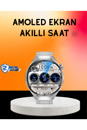 Akıllı Saat AMOLED Ekran Bluetooth Aramalı – Nabız Uyku ve Spor Takipli