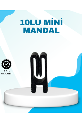 Poşet Kapatma Mandalı Hava Geçirmez Siyah 10 Adet Set