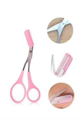 Taraklı Kaş Bıyık Makası Ve Kaş Ustura Seti Kaş Bıyık Tüy Alma Epilasyon Aleti 2li Set