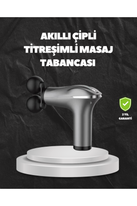 4 Başlıklı Şarjlı Masaj Tabancası Bel Sırt Boyun Bacak Kas Rahatlatıcı