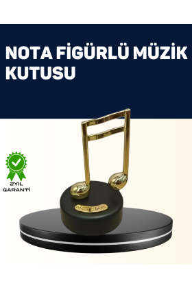 Melodious Music Altın Nota Figürlü Müzik Kutusu