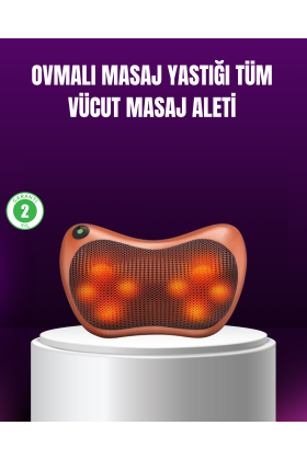 Ergonomik Derin Yoğurmalı Boyun Bel Sırt Masaj Cihazı Priz Çakmak Girişli