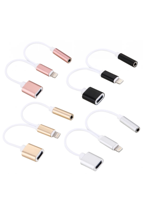 iPhone 14-13-12-11 3.5mm Kulaklık ve Şarj Dönüştürücü-(5775)