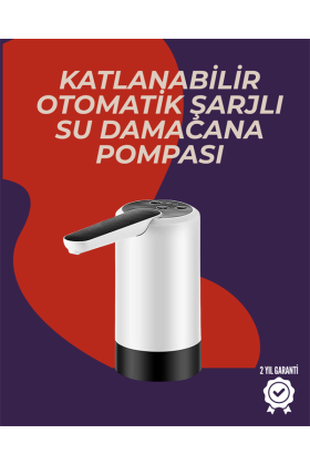 Şarjlı Damacana Su Pompası Otomatik ve Taşınabilir