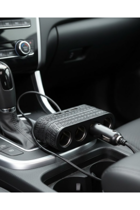 Araç Çakmak Çoklayıcı 4 Çıkışlı 2 USB ve Type C Girişli Çok Fonksiyonlu Şarj Ünitesi