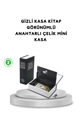 Gizli Kitap Kasa – Metal Gövdeli Anahtarlı