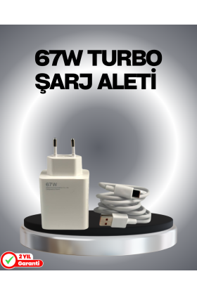 67 Watt Güvenli Hızlı Şarj Adaptörü Samsung M31 M33 M51 Uyumlu