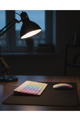 Kablosuz Aydınlatmalı Klavye Mouse Seti Türkçe Q Tuş Dizilimi