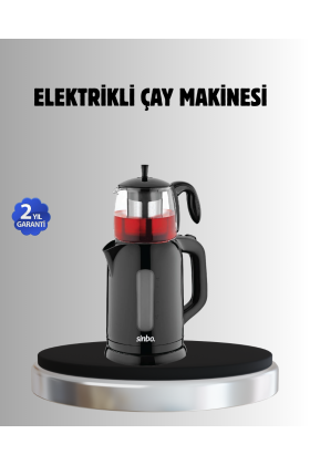 Sinbo STM 5840 Elektrikli Çay Makinesi 1800W Cam Demlik ve Sıcak Tutma Özellikli
