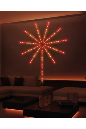Uygulama Destekli RGB LED Havai Fişek Duvar Aydınlatması