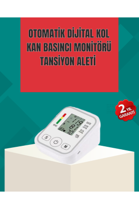 Kol Tipi LCD Ekranlı Elektronik Tansiyon Monitörü