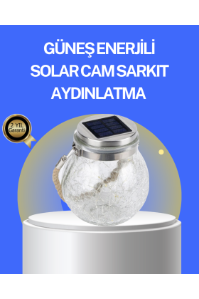 Bahçe ve Teras İçin Solar Cam Sarkıt LED Aydınlatma