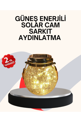 Dekoratif Solar Cam Şişe LED Lamba Gün Işığı Renk