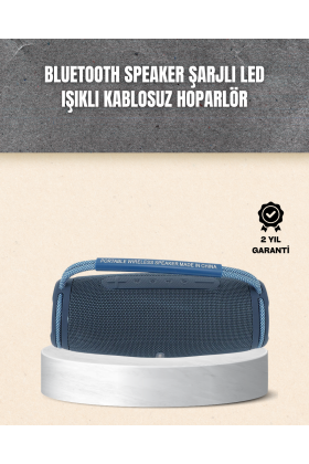 Hafif ve Dayanıklı Renkli Işıklı Taşınabilir Müzik Hoparlörü